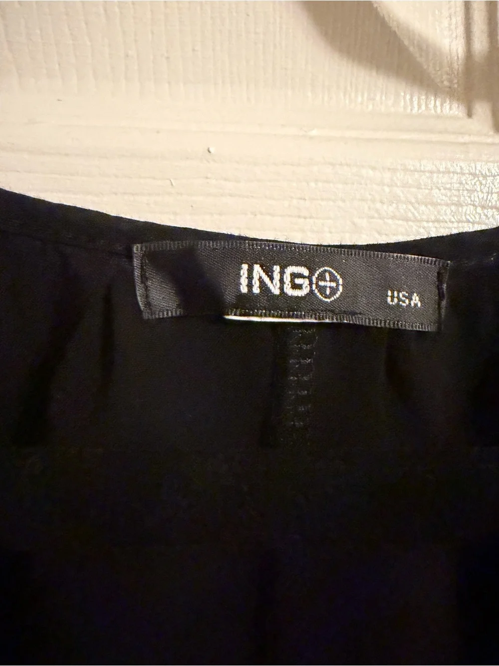 ING+ USA Black Bell Sleeve V-Neck Tunic Blouse | Boho Flowy Top Sz 1-X